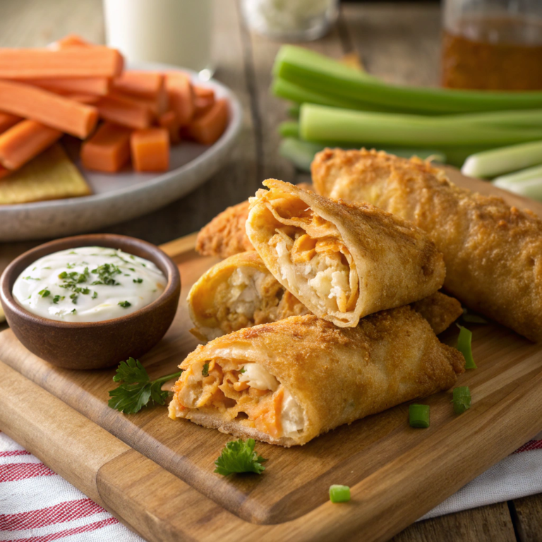 Buffalo Chicken Egg Rolls Recipe – Crispy, Spicy, and Delicious!
