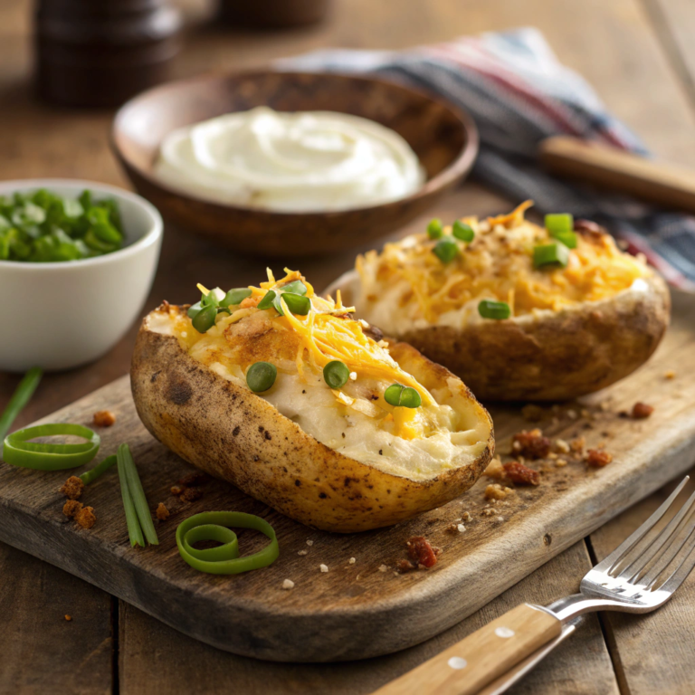 Air Fryer Baked Potato Skins with Cottage Cheese – A Healthier Twist on a Classic Favorite