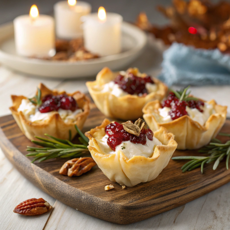 Cranberry Phyllo Cups Recipe – A Perfect Bite-Sized Thanksgiving Appetizer