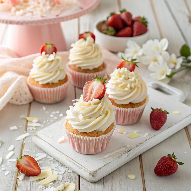 White Chocolate Strawberry Cupcakes Recipe – A Sweet Treat!