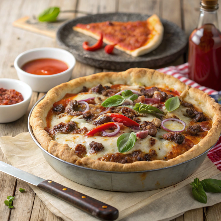 Beef Pizza Pie Recipe – A Hearty, Cheesy Delight!