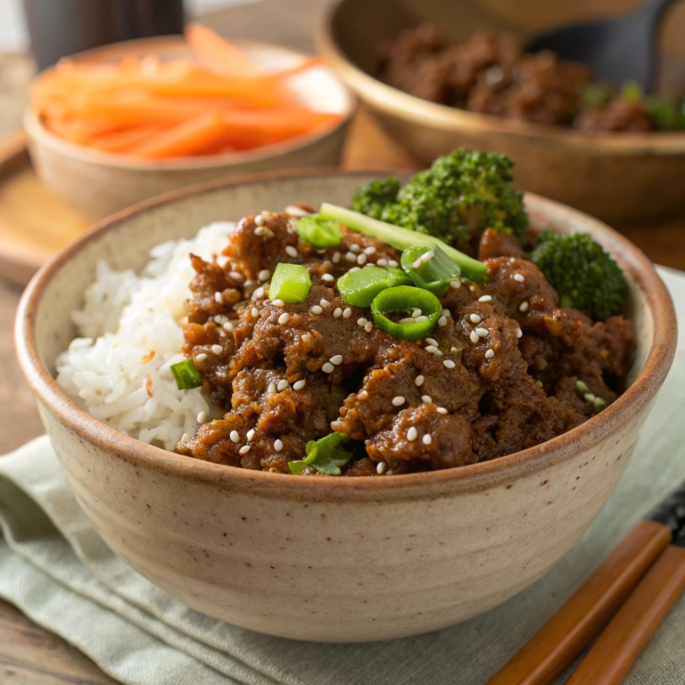 Korean Ground Beef Bowl Recipe – Quick, Easy & Packed with Flavor!