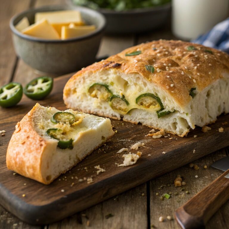 Vegan Jalapeño Cheese Artisan Bread Recipe – Crispy, Cheesy, and Irresistible!