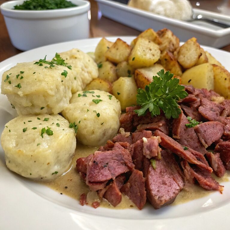 Chipped Beef, Flour Dumplings & Potatoes Recipe